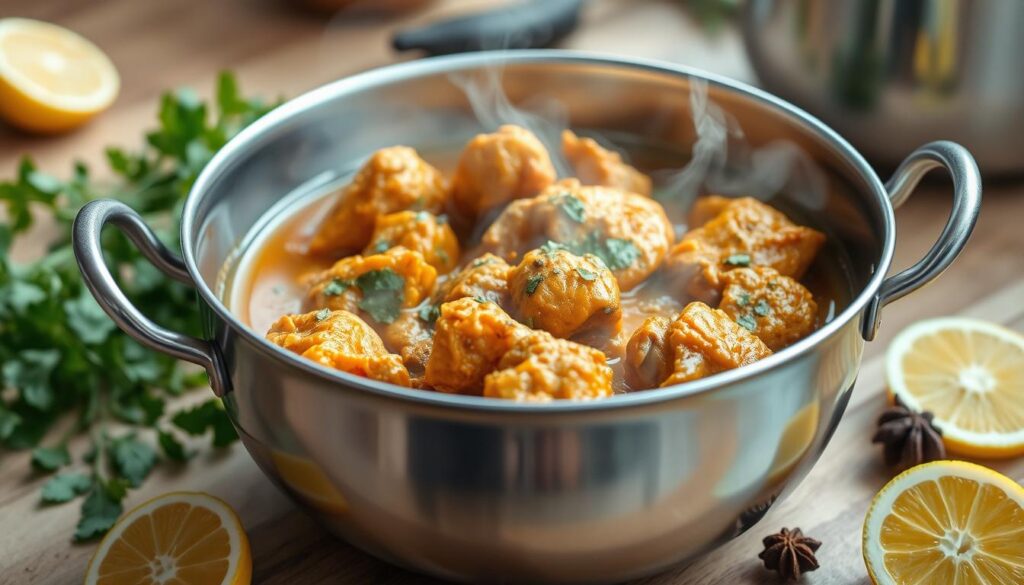 Lagerung und Aufbewahrung von Hähnchen Curry