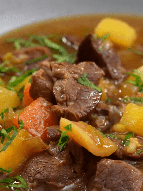 HIRSCHGULASCH aus dem DUTCH OVEN HIRSCHGULASCH aus dem DUTCH OVEN