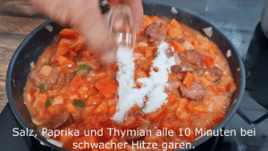 Würzen & Brühe ergänzen: